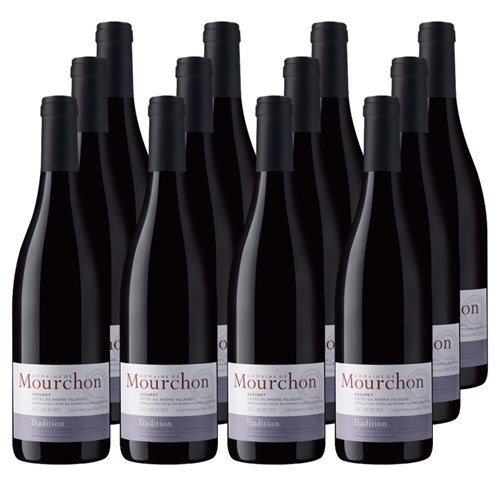 Case of 12 Domaine Mourchon Cotes du Rhone Tradition 75cl Red Wine